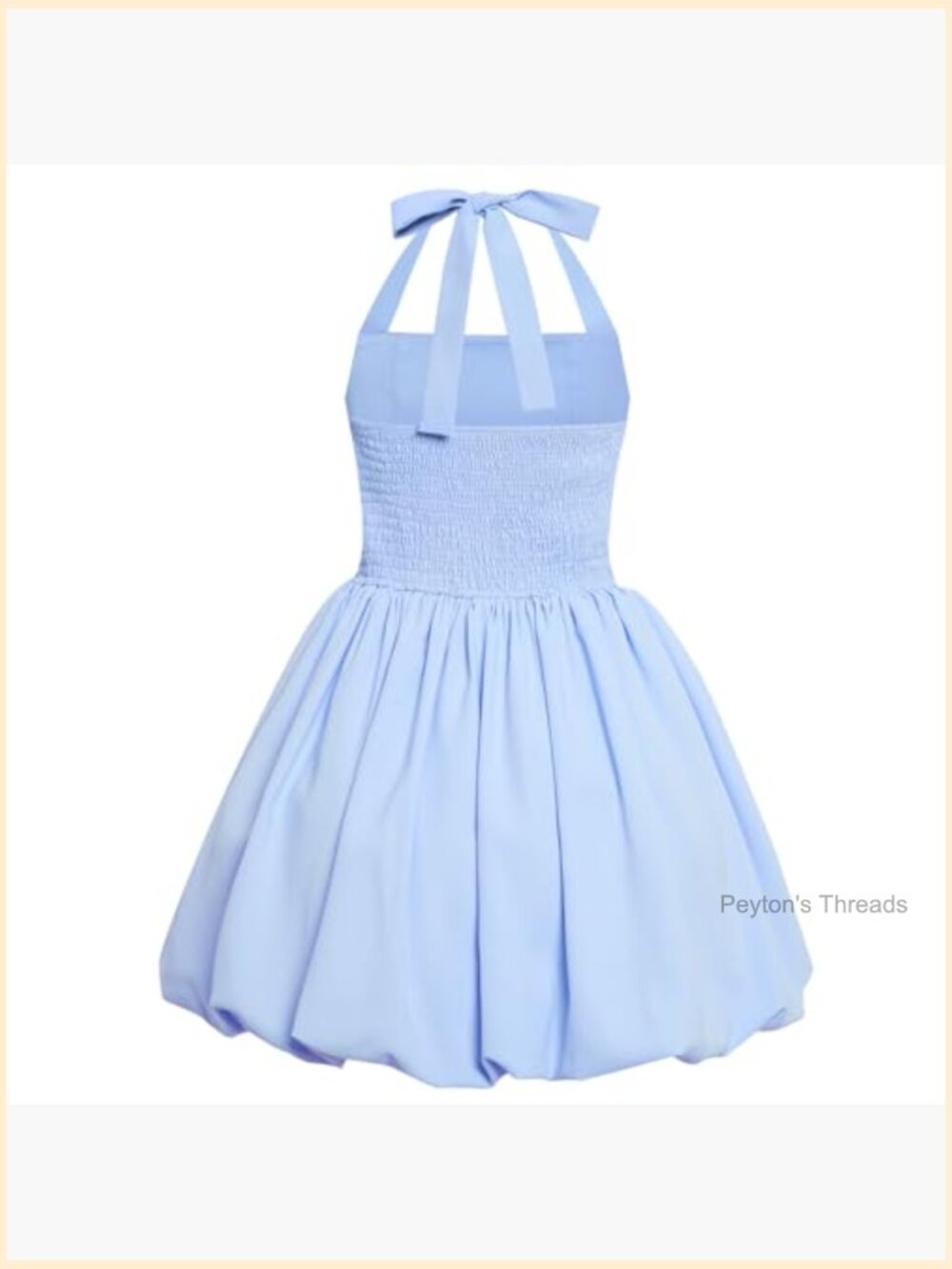 Girls Halter Bubble Hem Homecoming Prom Dress Knee-Length - Picture 5 of 7